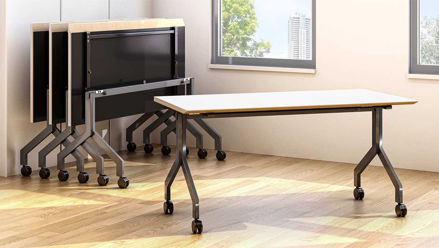 Ritz Table nested against wall
