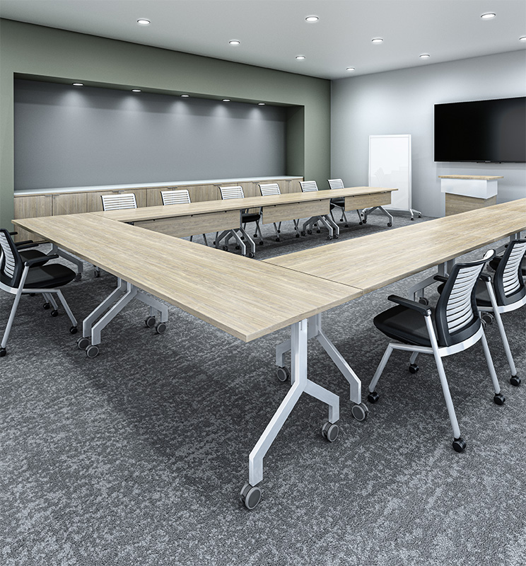 Ritz Training Table in U-Shape configuration in conference room