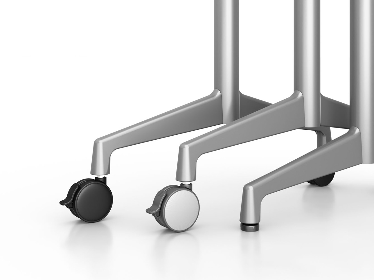 Sensation Next training casters and levelers detail.