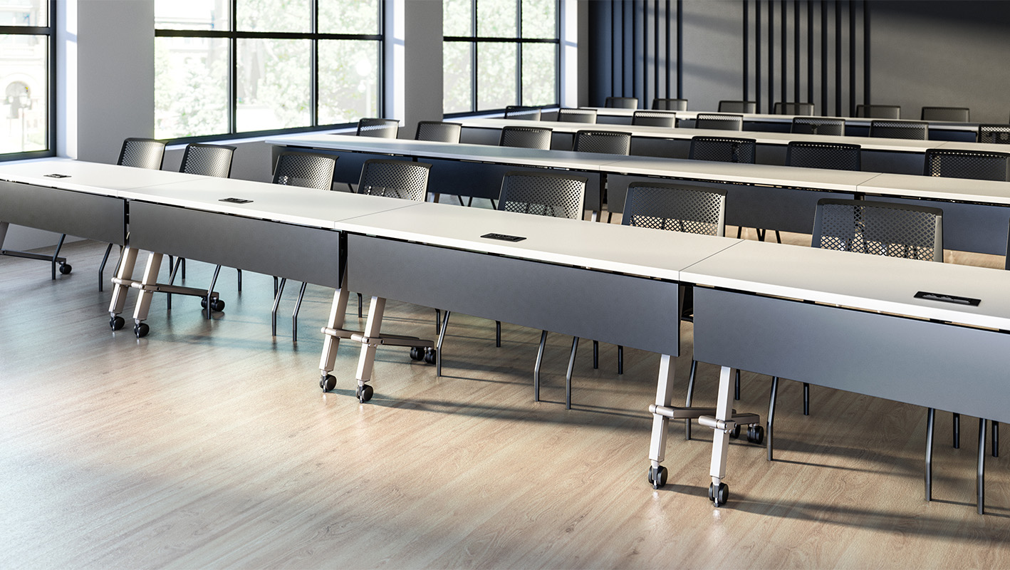Rows on Quantum Tables in classroom