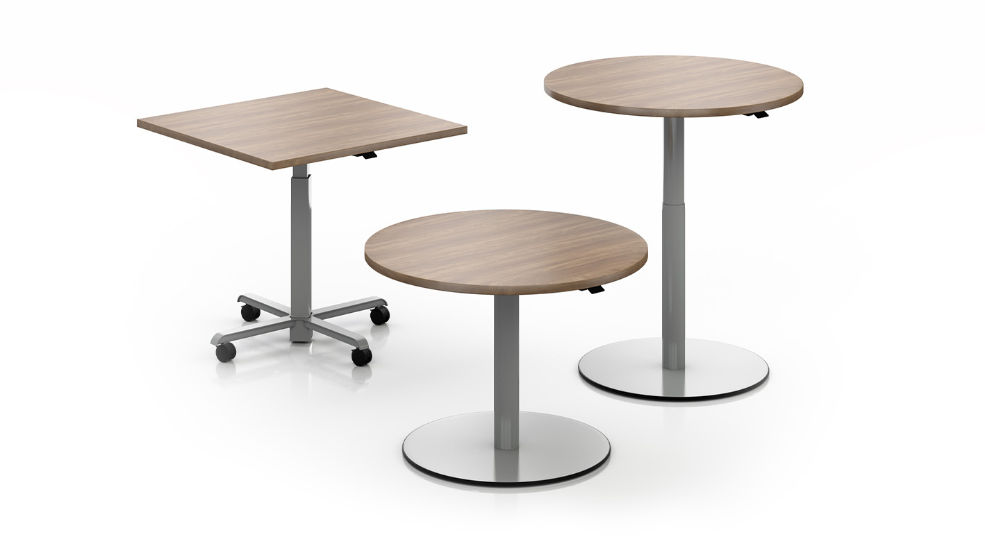 Pneumatic Disc and Impression Tables on white background