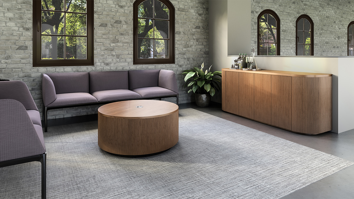 Oh Hey Occasion Table and Lunda Credenza in third space