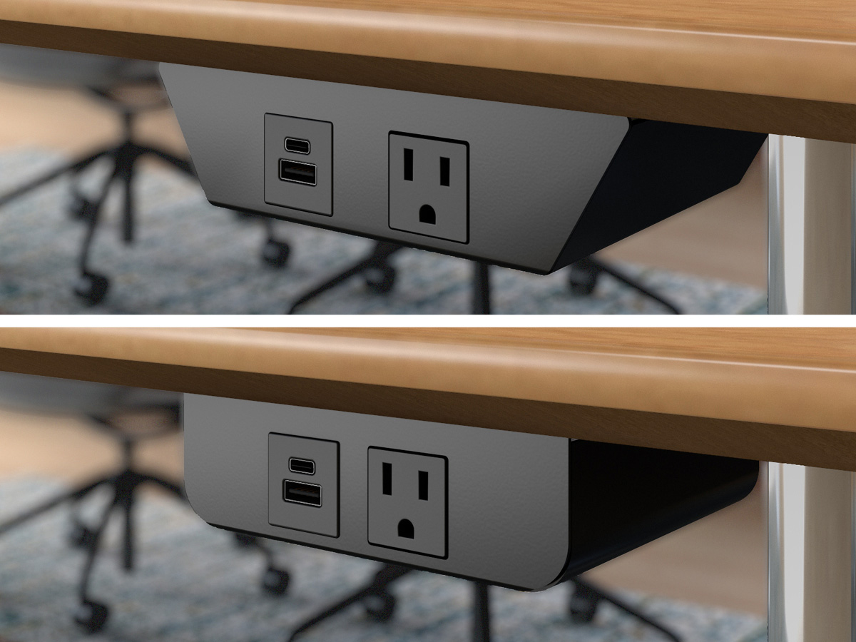 Satellite power unit angled and rounded configurations.