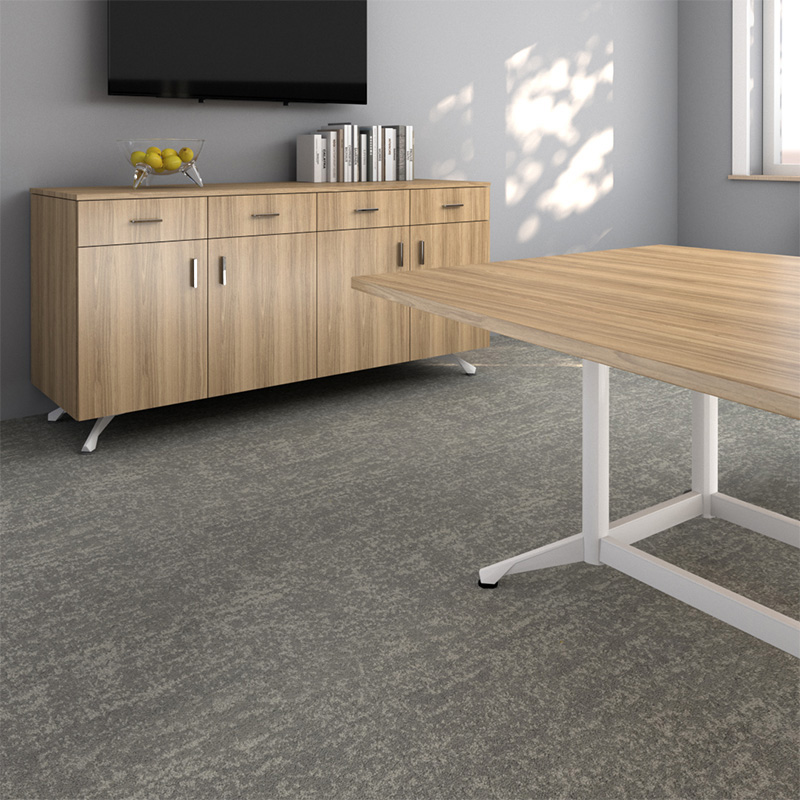 Zori credenza with a conference table in a conference room. 