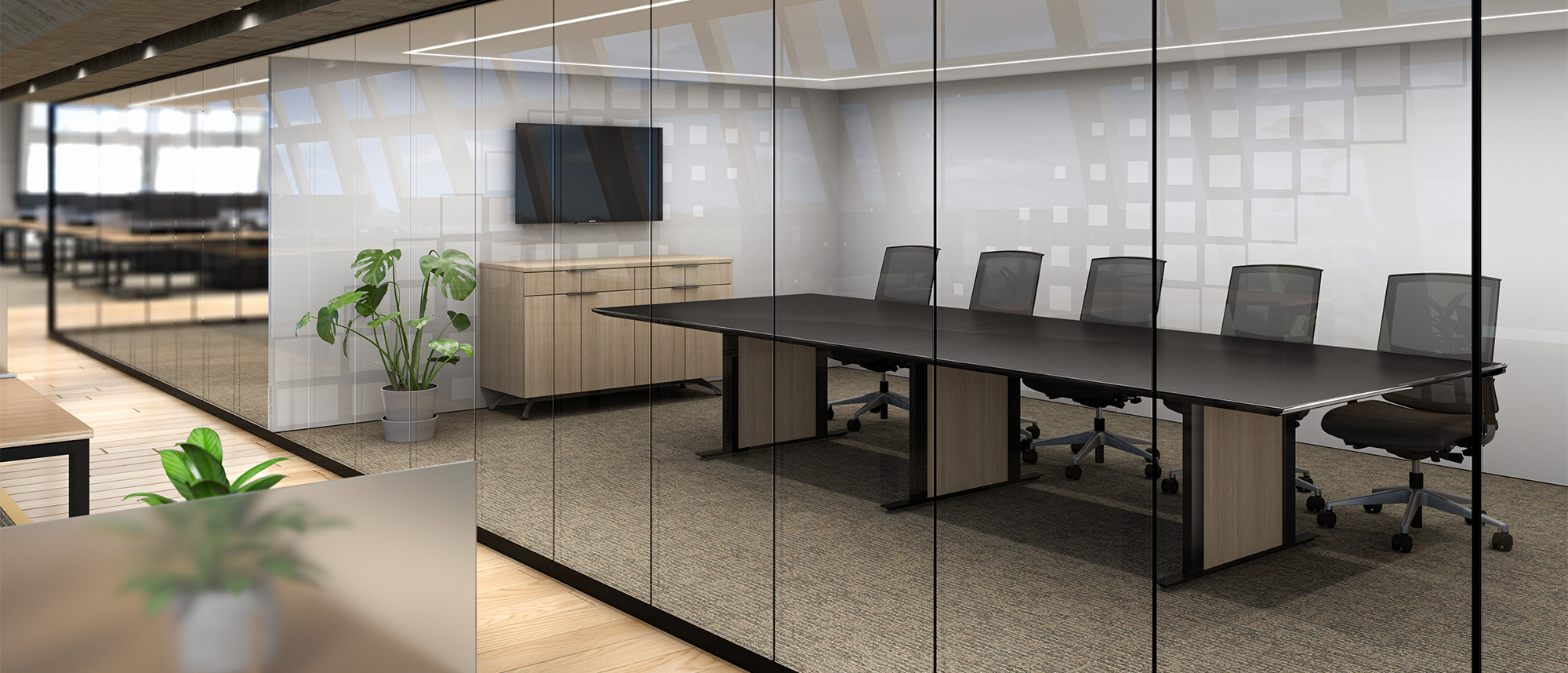Solano Conference Table in conference room