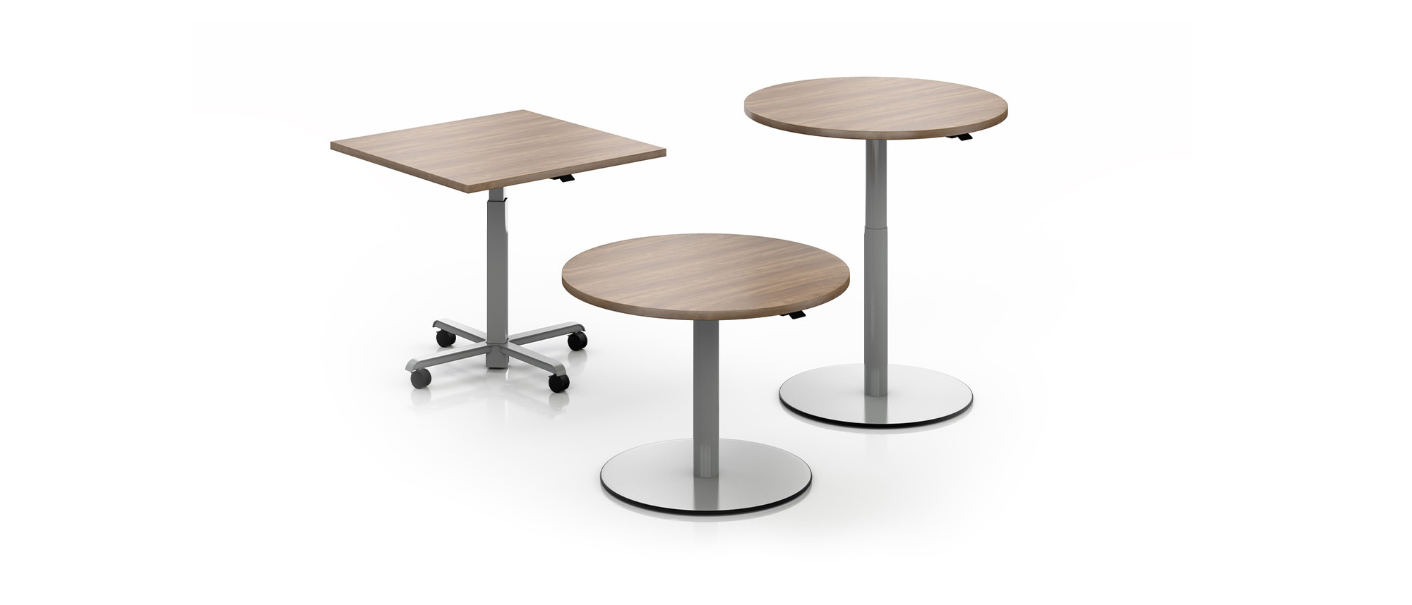 Pneumatic Tables on white background