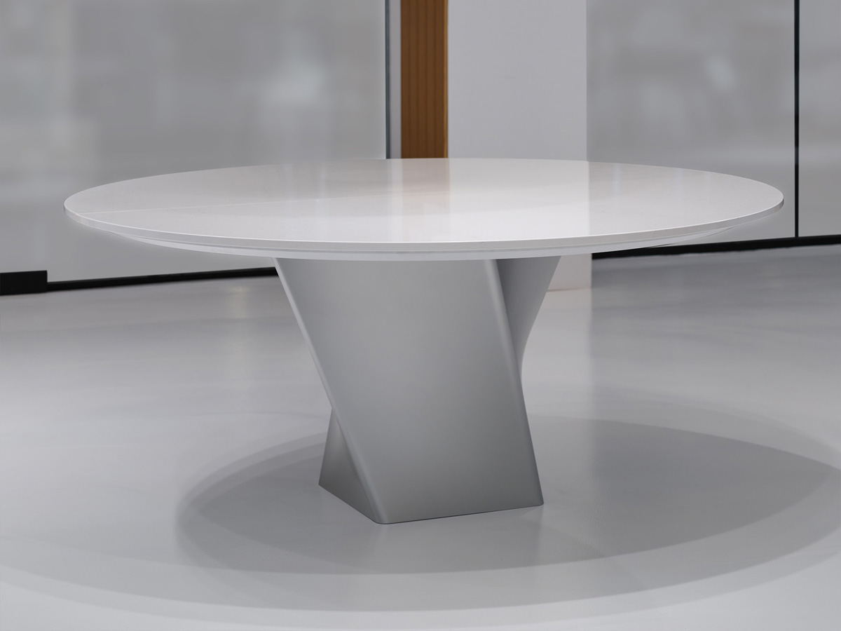 Odyssey EX round table with white base.