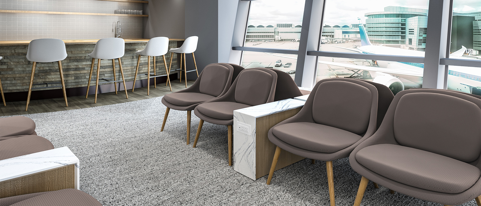 Cortina Side Table in airport lounge