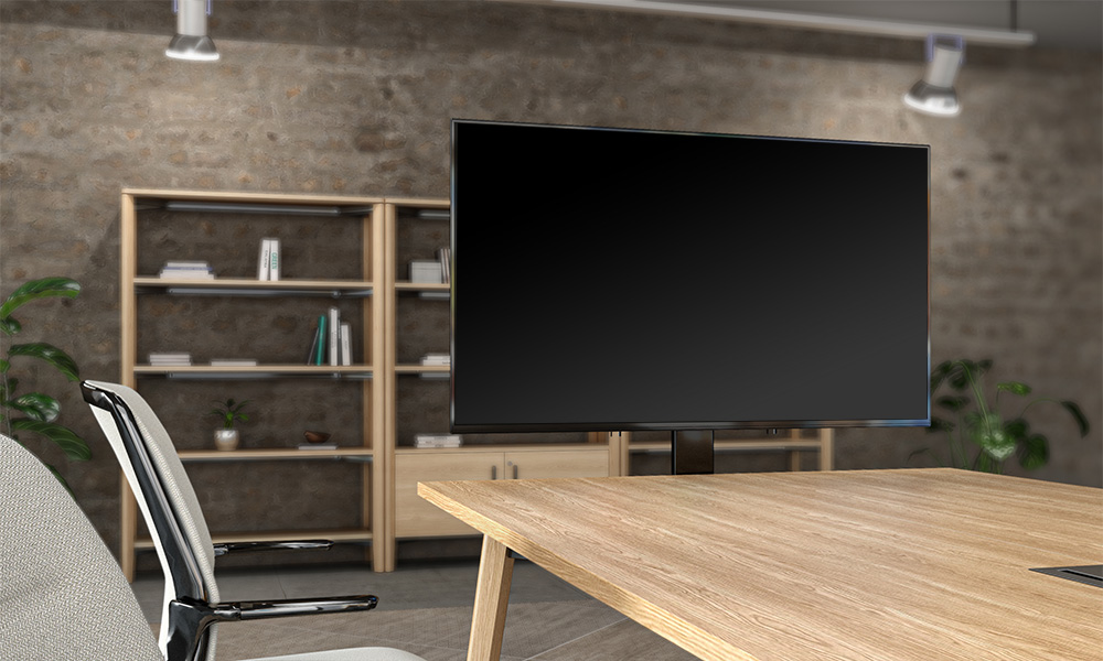 Universal Monitor Mount with TV in conference room