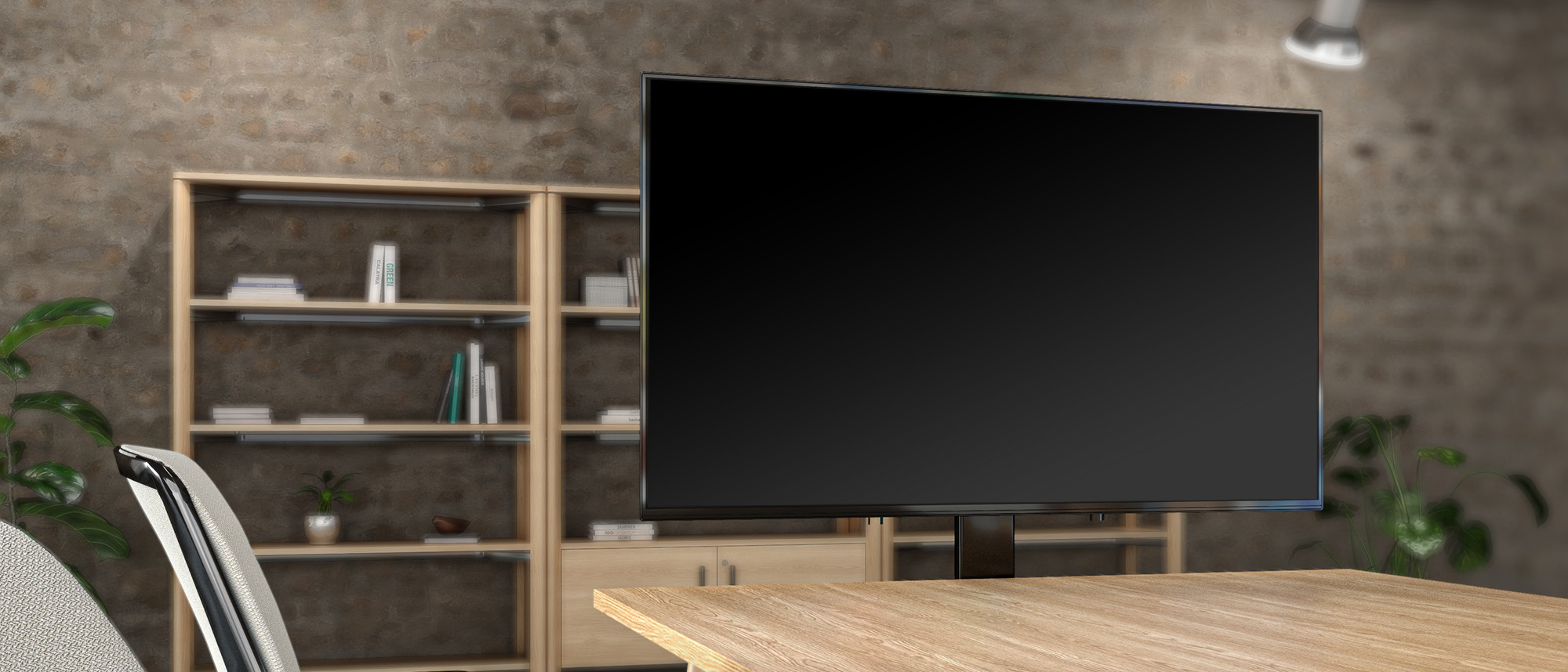 Universal Monitor Mount with TV in conference room