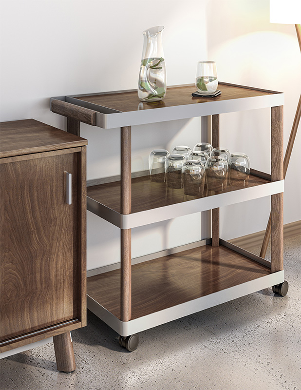 Ligouri Beverage Cart in conference room