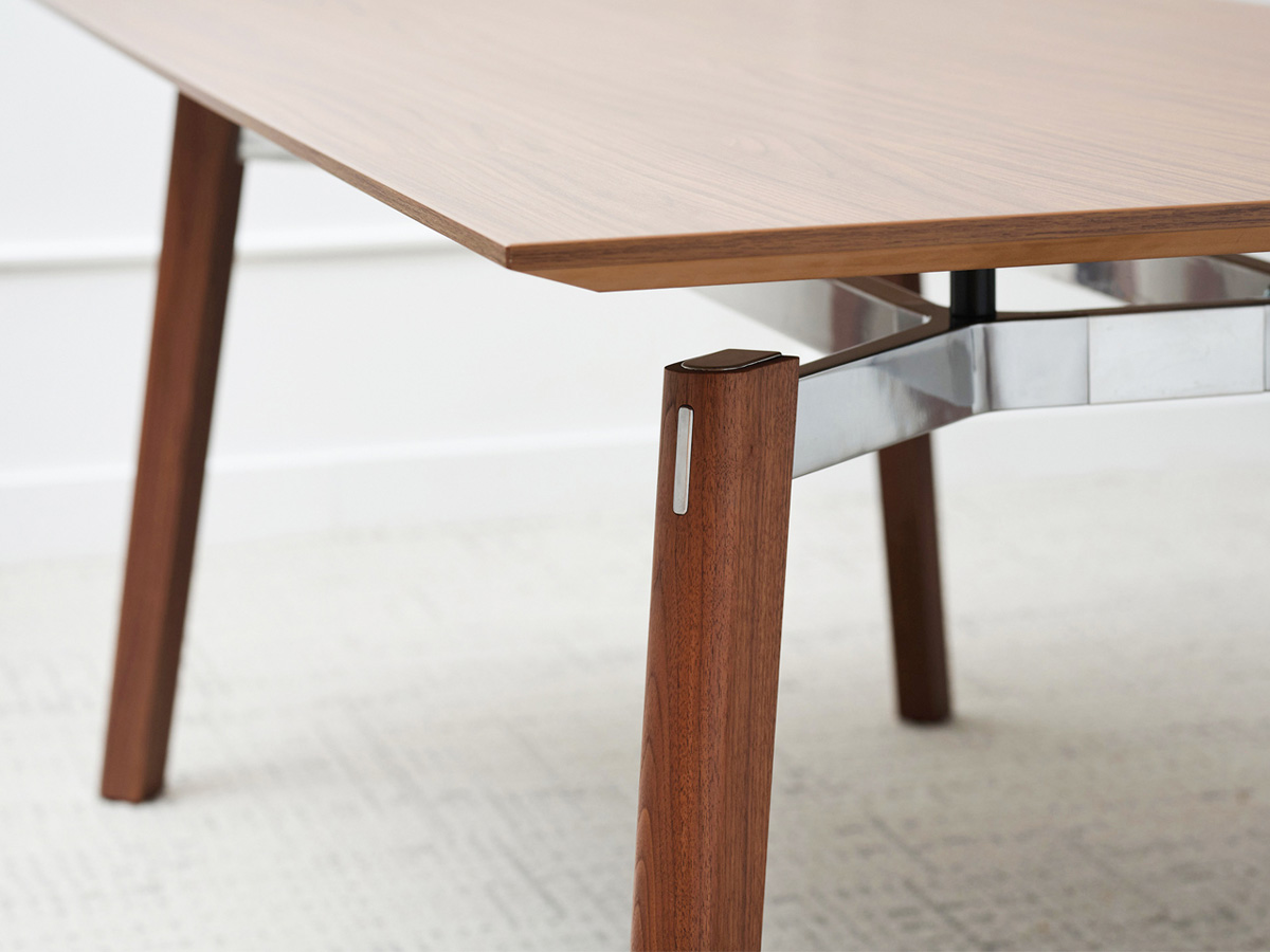 Ligouri conference table floating top detail.