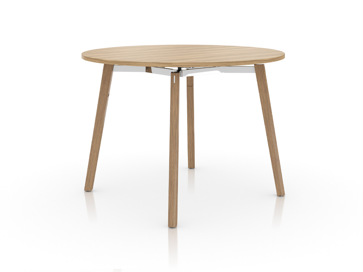 Ligouri occasional table featuring signature floating top aesthetic.
