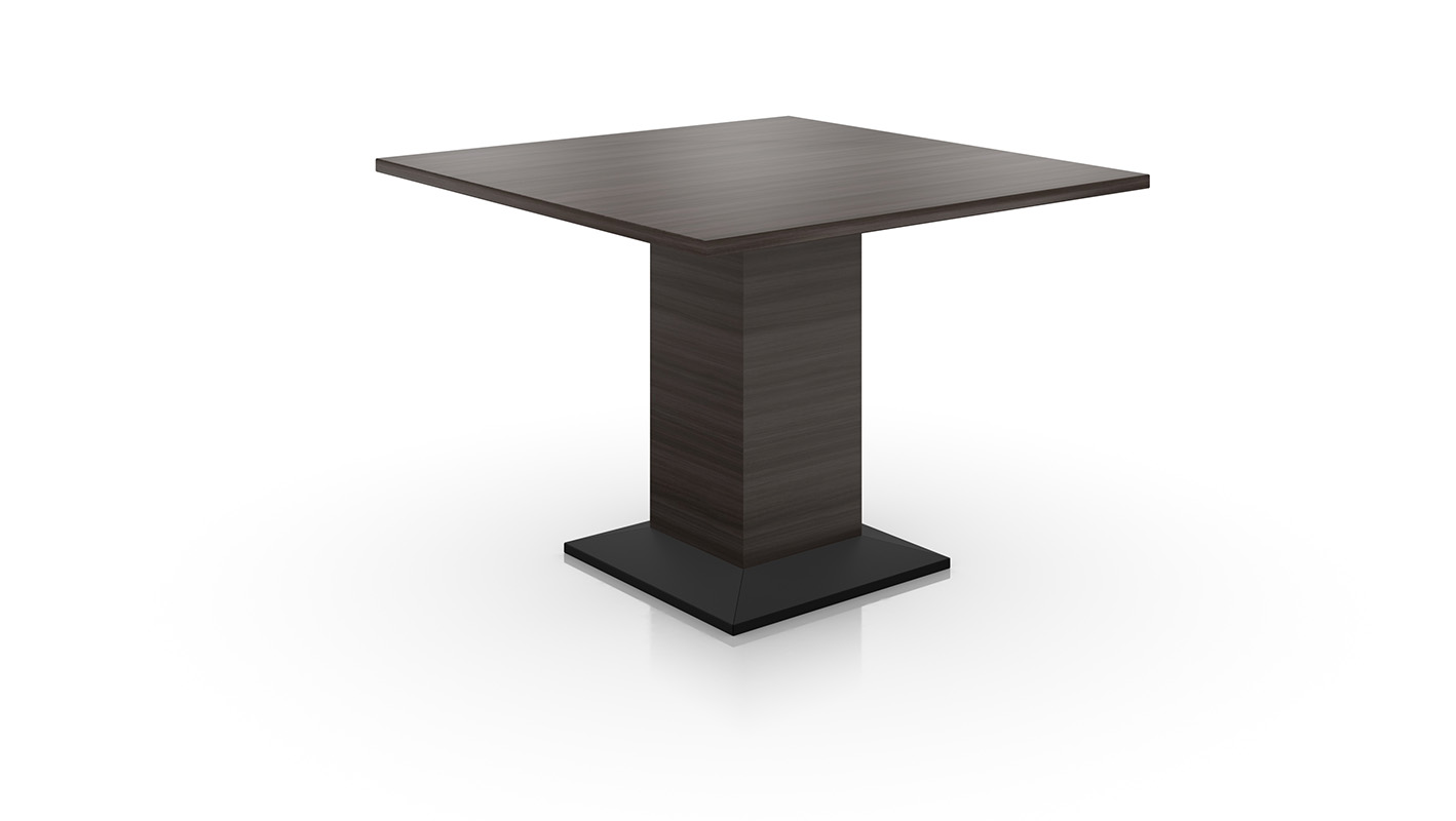 Fixed-height Lugano table with square top on white background.