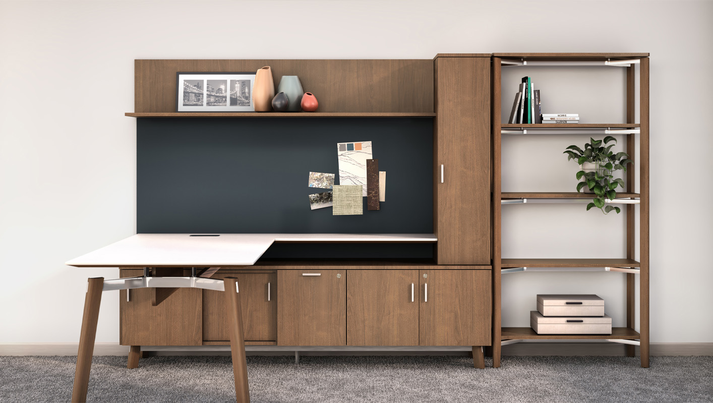 Ligouri Private Office with Ligouri shelving unit.