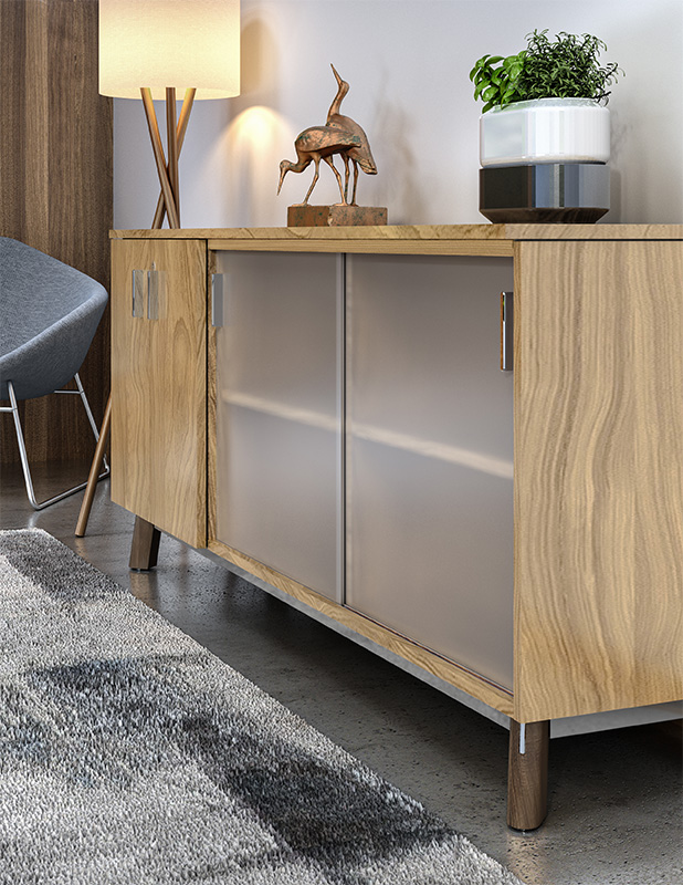 Ligouri credenza in ancillary space.