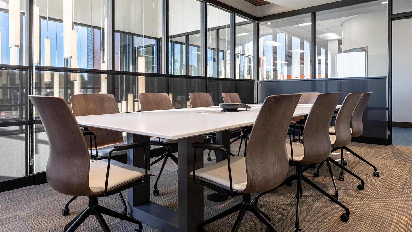 Statement table in conference room