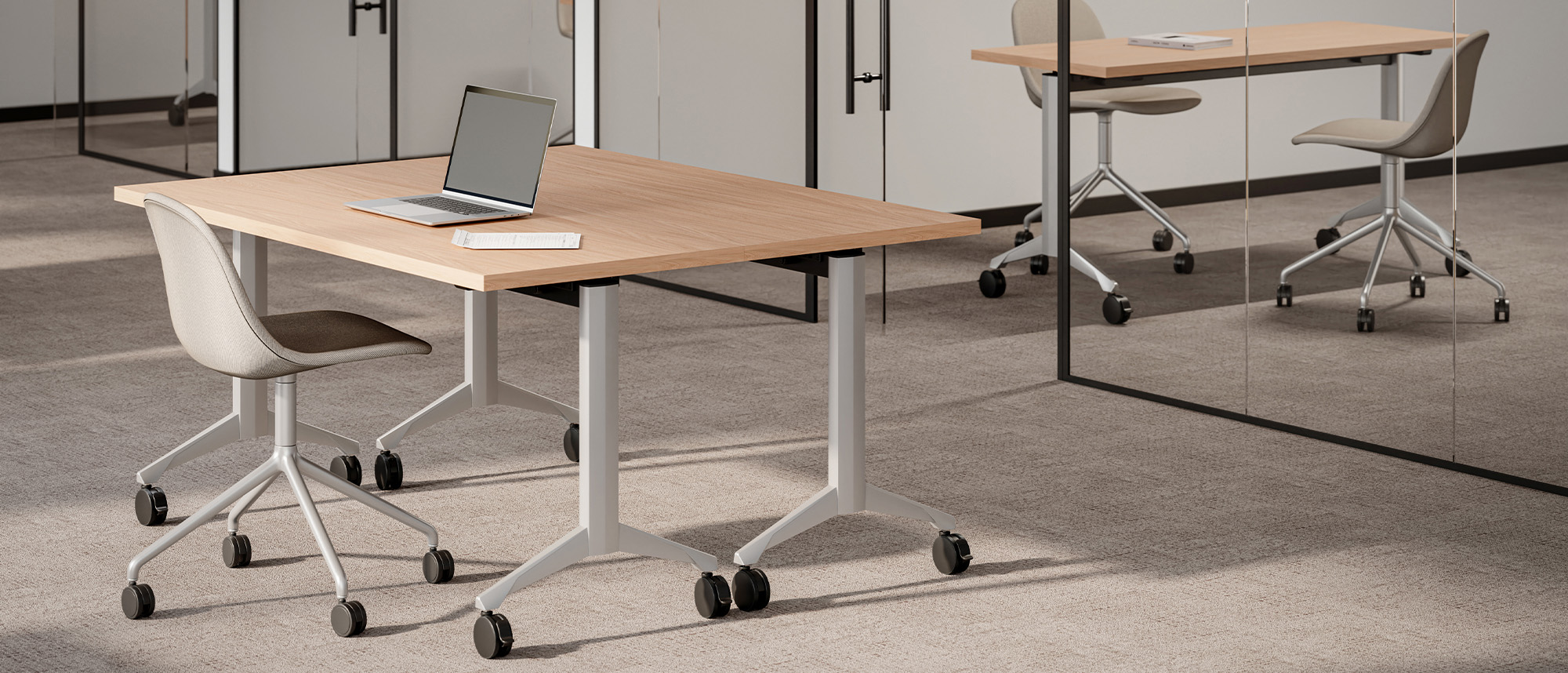 Zori Training table in a corporate environment. 
