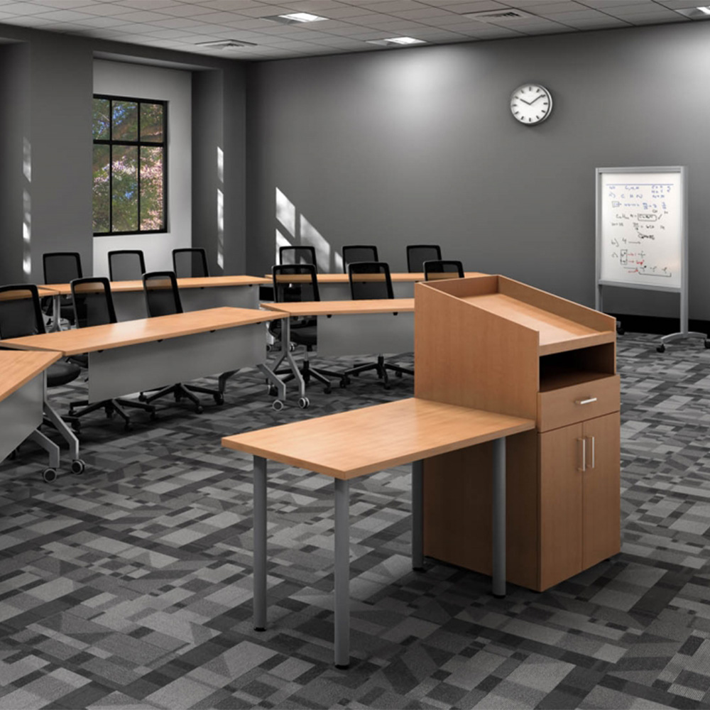 Foundation Lectern with Ritz tables in classroom