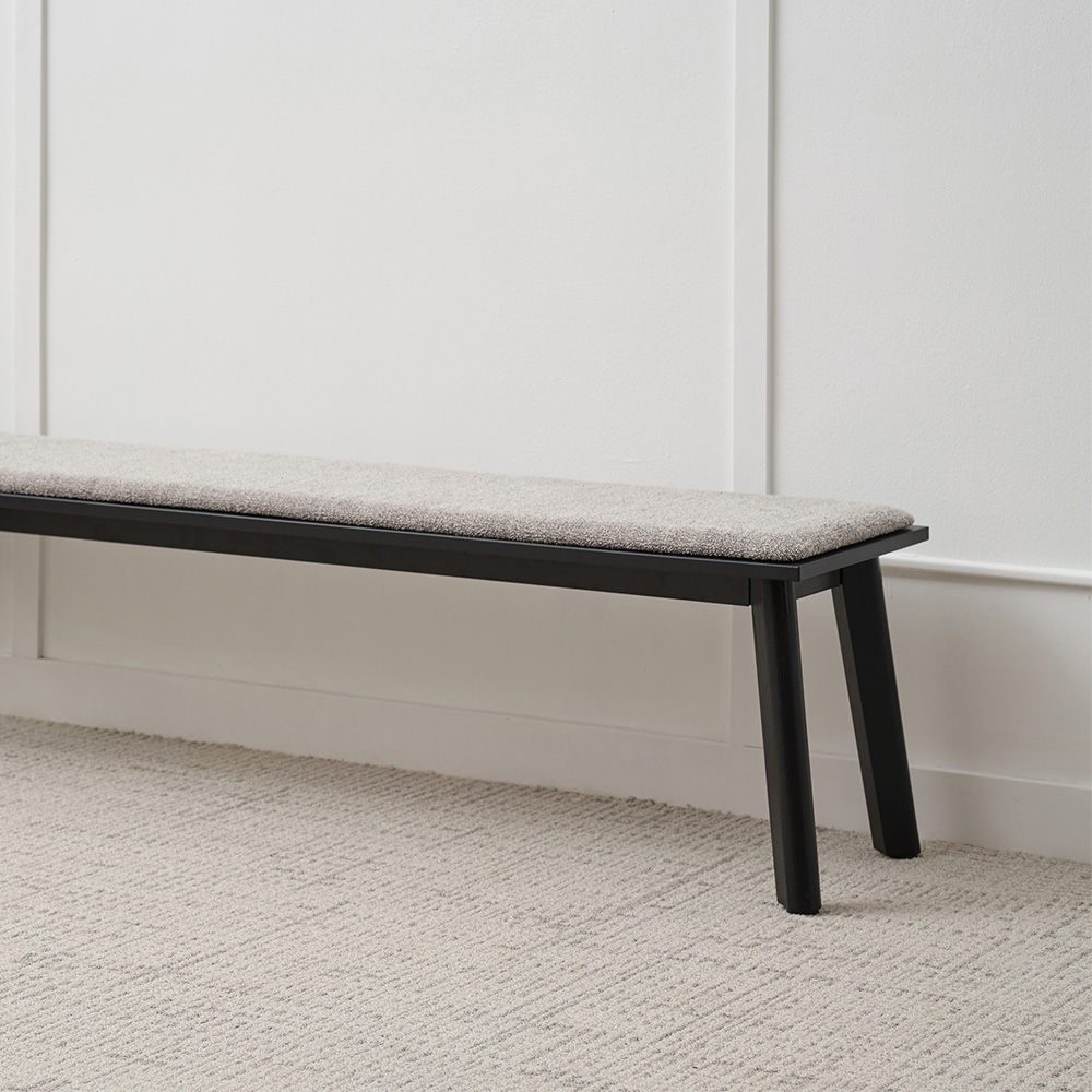 Liguori Bench with cushion against wall