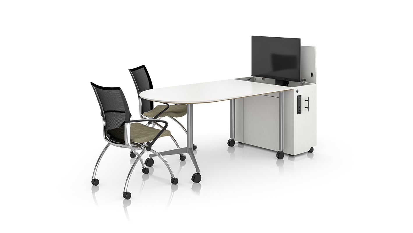 Zori Media Center with D-shape table top