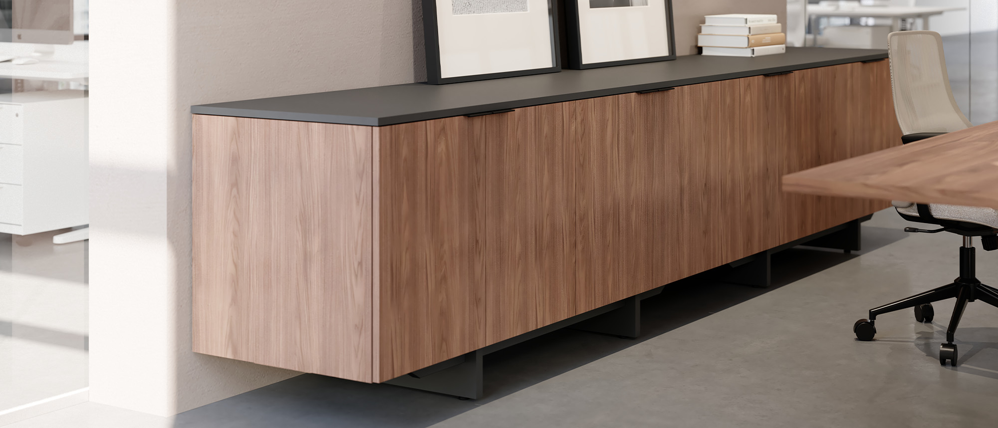 Foundation EX credenza in a conference room.