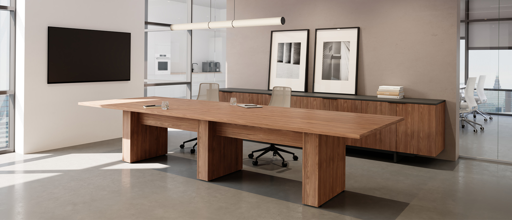 Foundation table in a conference room. 