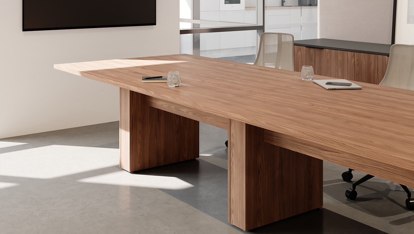 Foundation table in a conference room .
