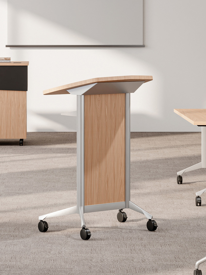Zori mobile lectern in a classroom. 