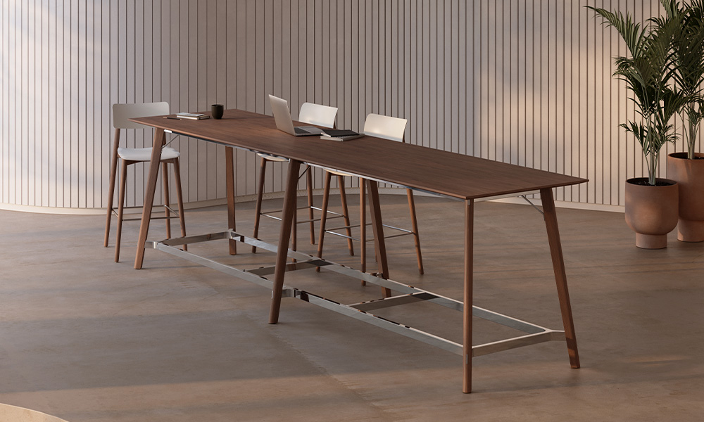 Ligouri Conference Table with footer bar in third space