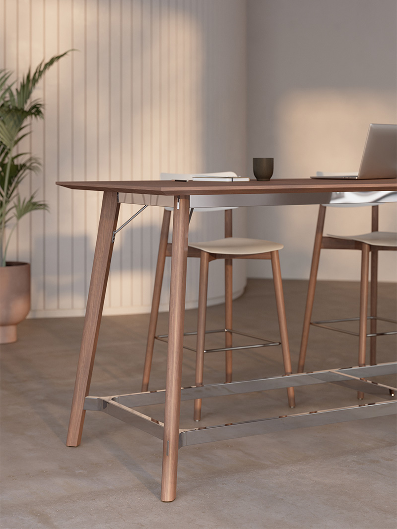 Ligouri Conference Table with footer bar in third space