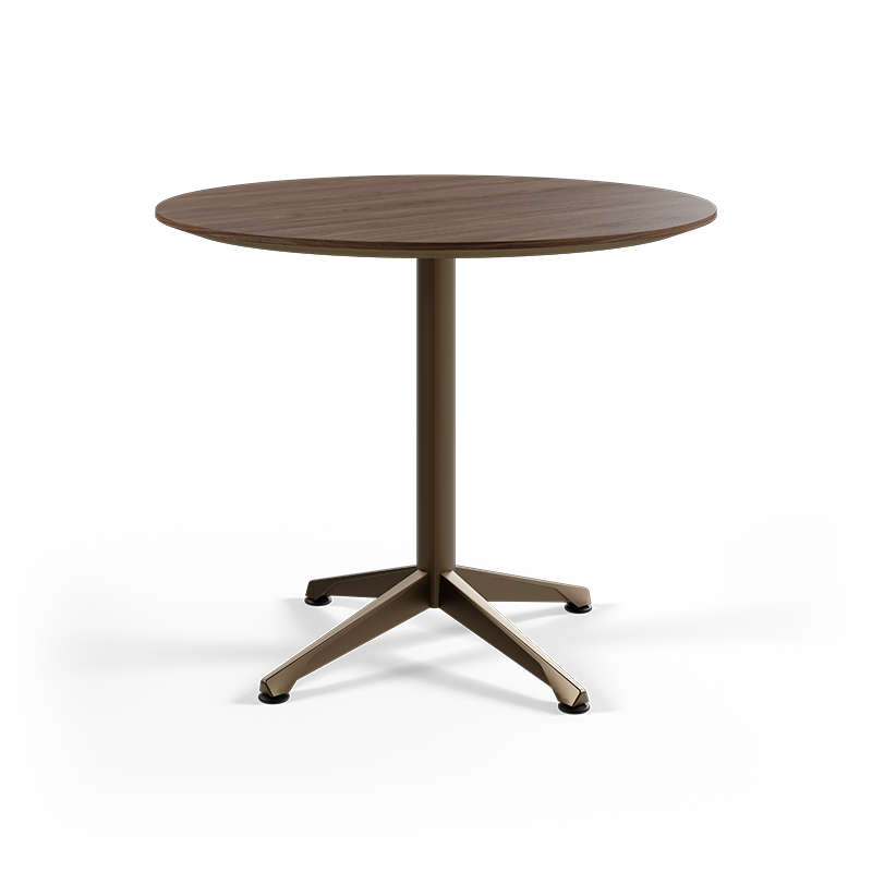 Zori cafe table on white background. 