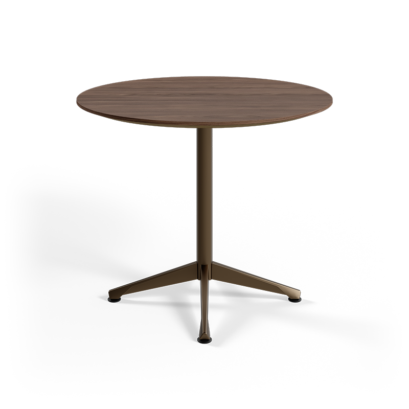 Zori cafe table on white background.