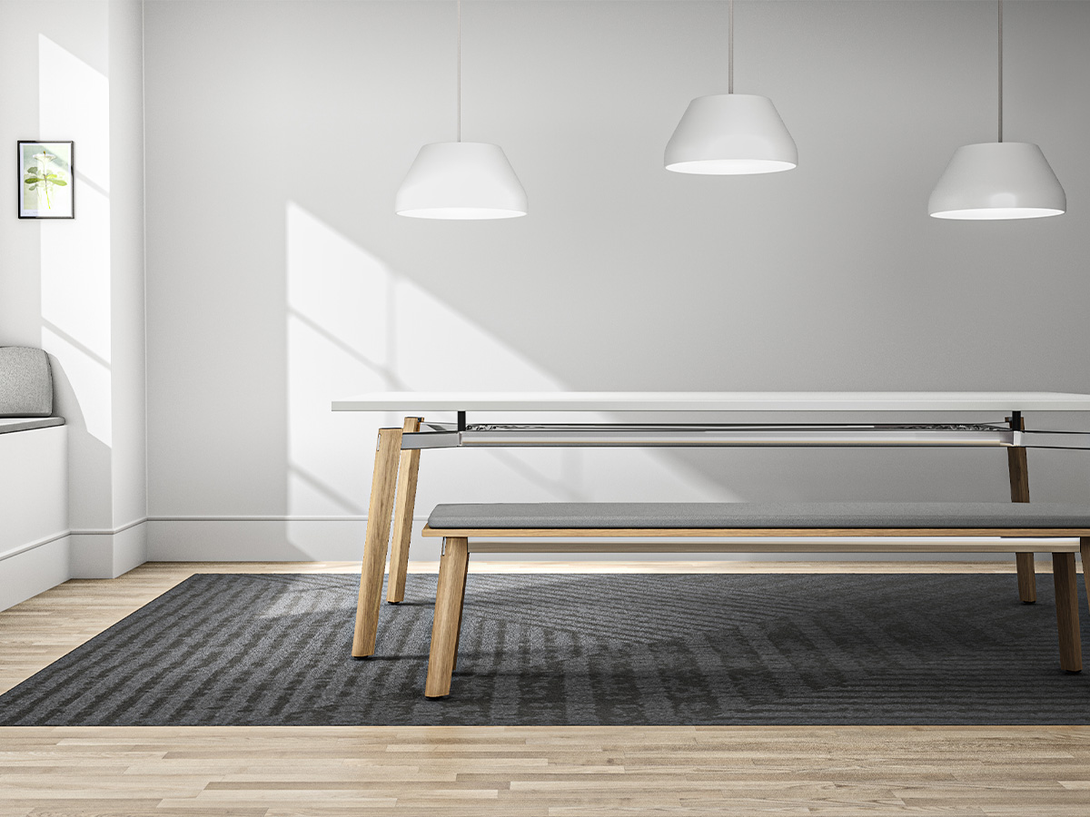 Ligouri conference table with a bench.