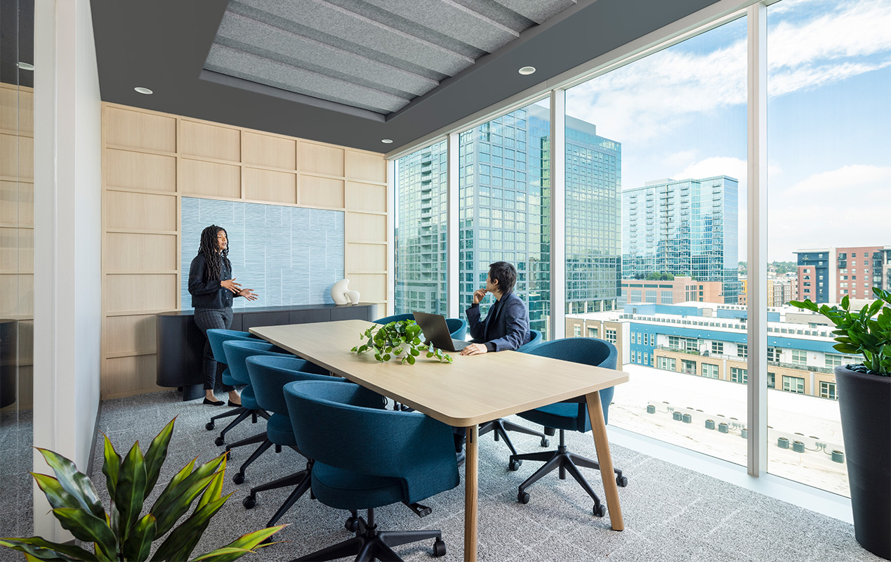 Ligouri table in a conference room. 