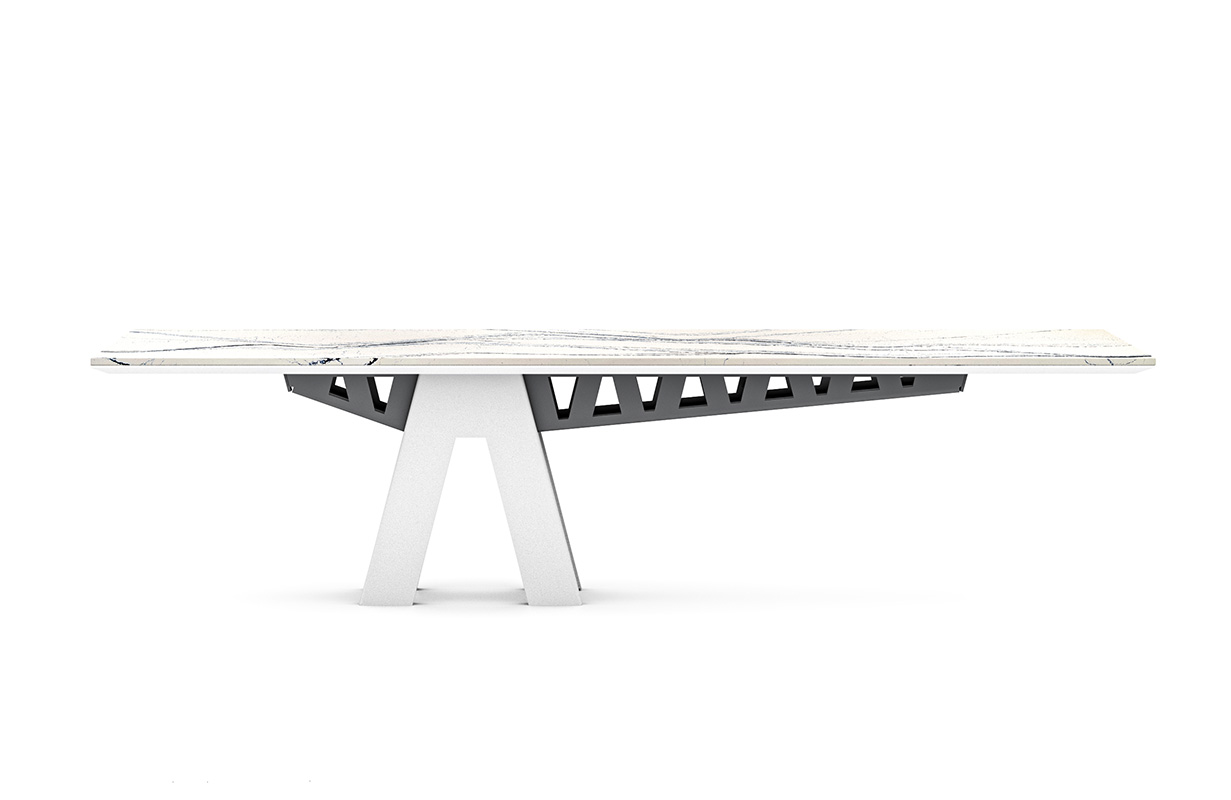 Equilibrium table on white background. 