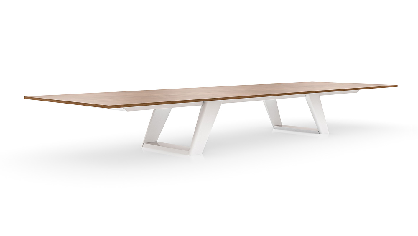 Expanse table on white background. 