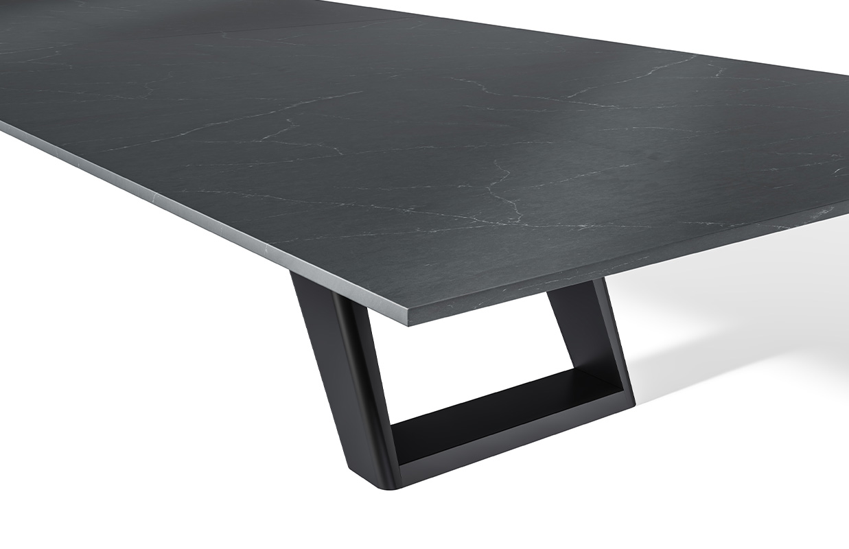 Expanse base with a quartz top on white background. 