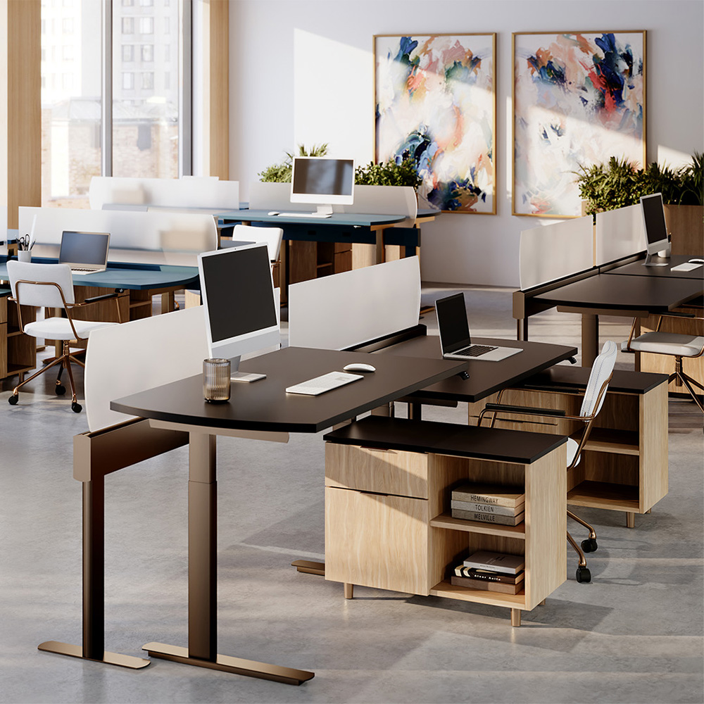 Jet tables in an open-plan environment. 