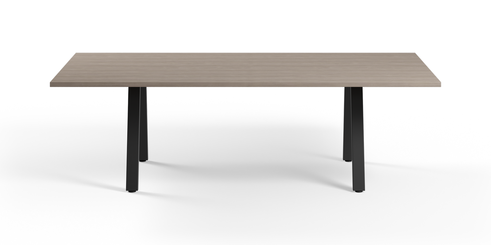 Sawhorse table on white background. 
