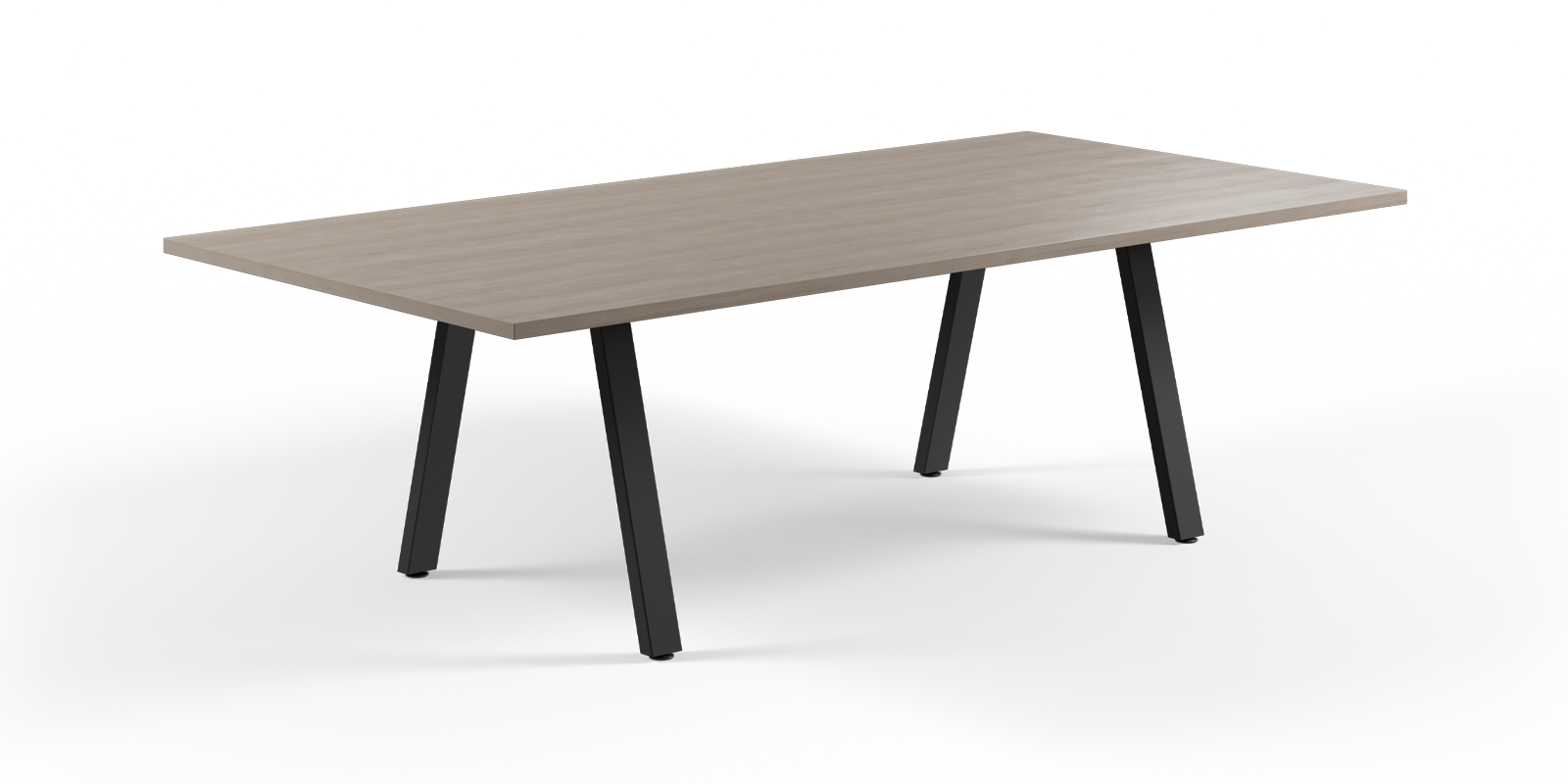 Sawhorse table on white background. 