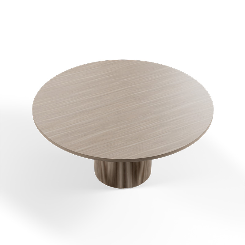 Foundation drum table on white background.