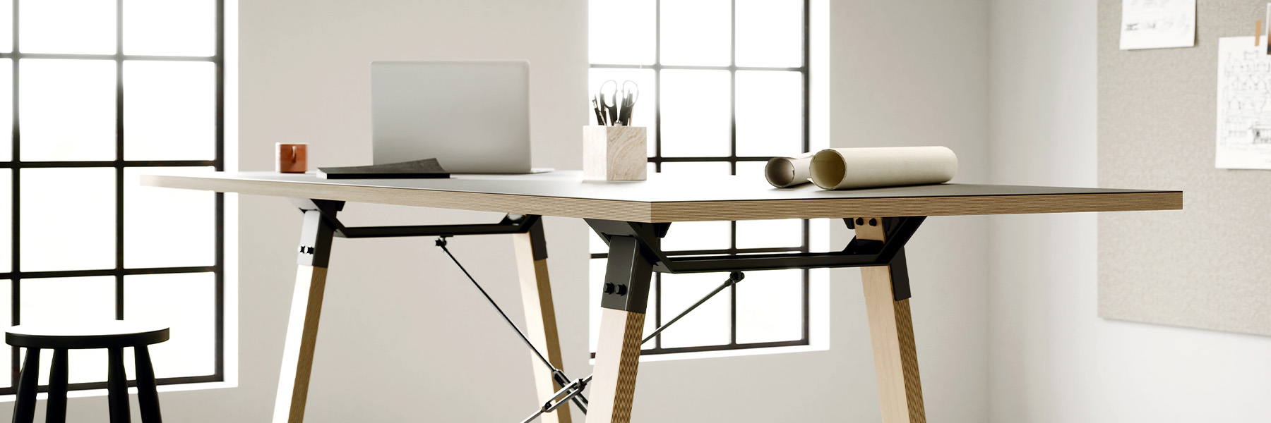 Adventure table with a laptop on it. 