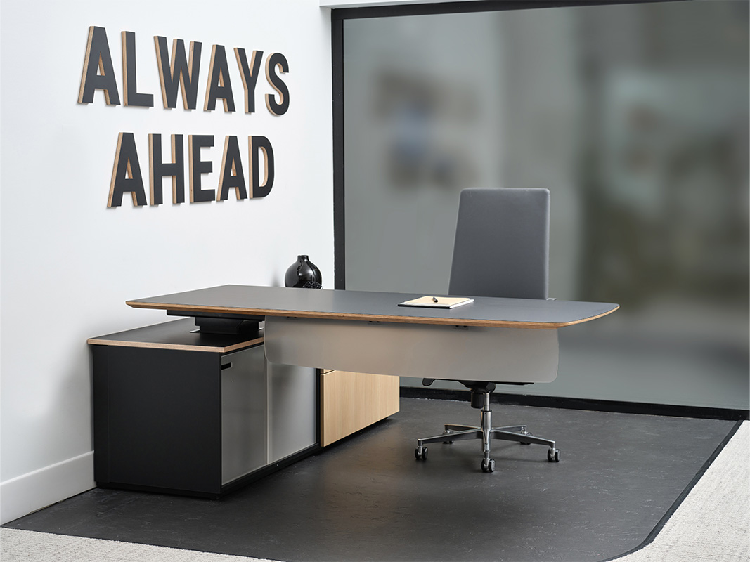 Cayman private office setup in the NeoCon showroom space.