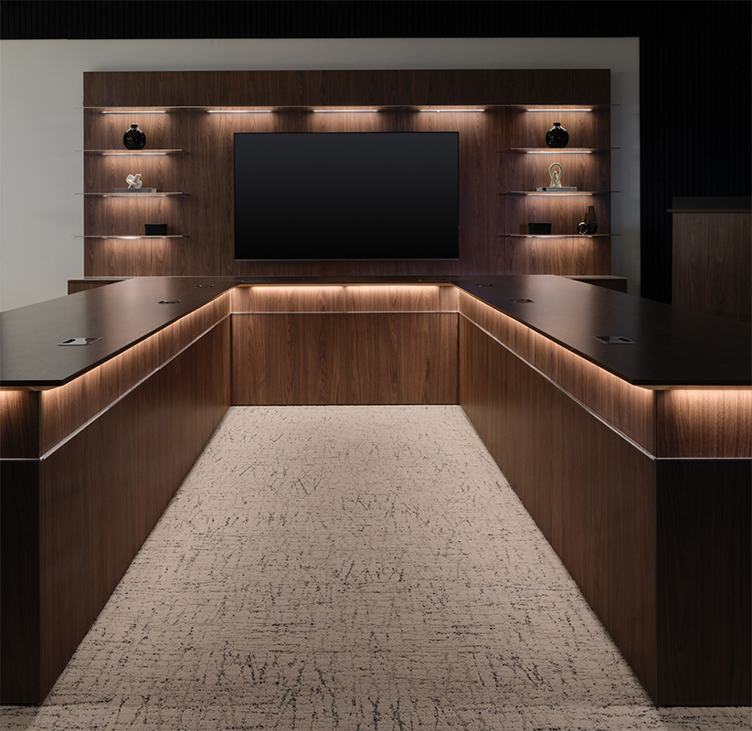 VOU table in a conference room. 