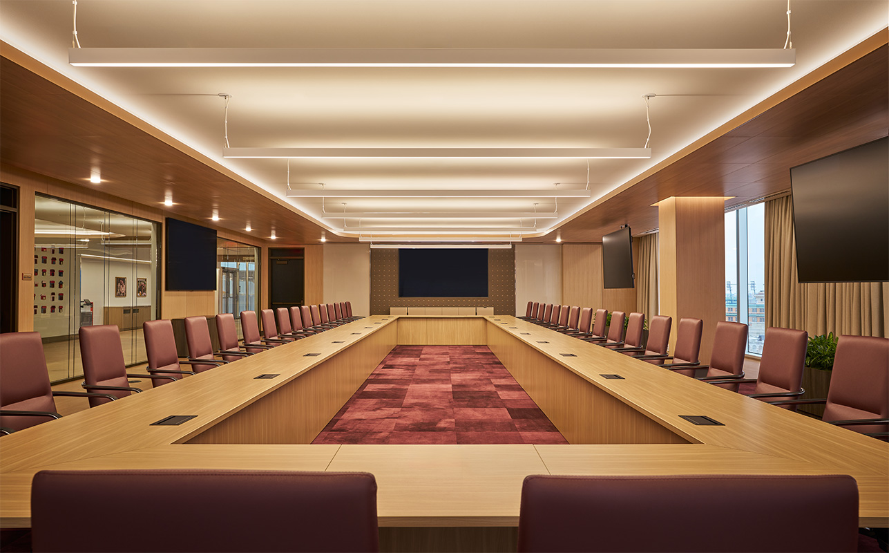VOU table in a conference room. 