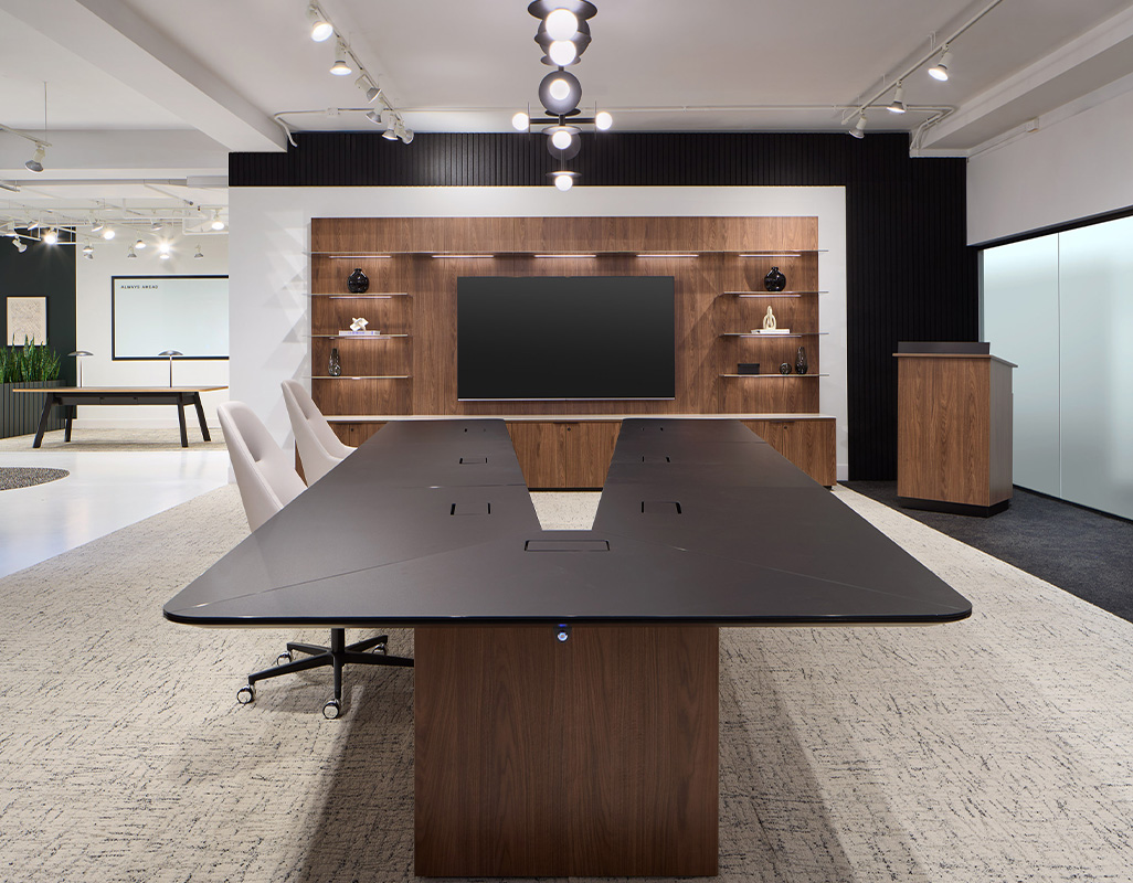 VOU table in a conference room. 