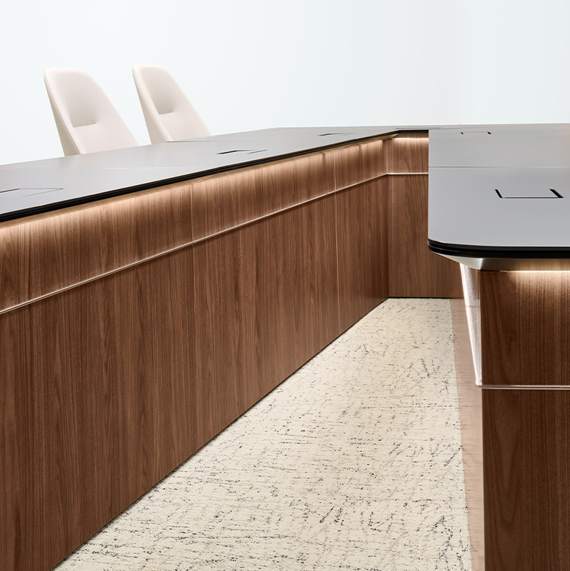VOU table in a conference room. 