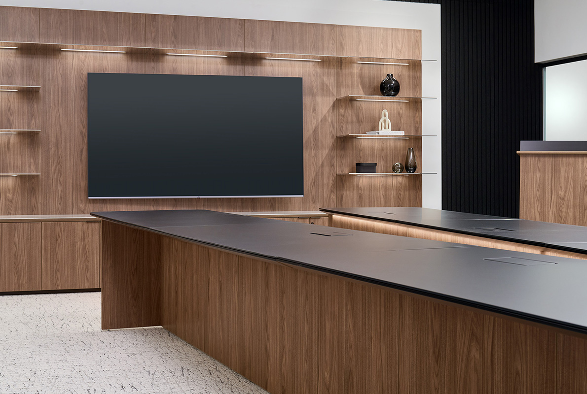VOU table in a conference room. 