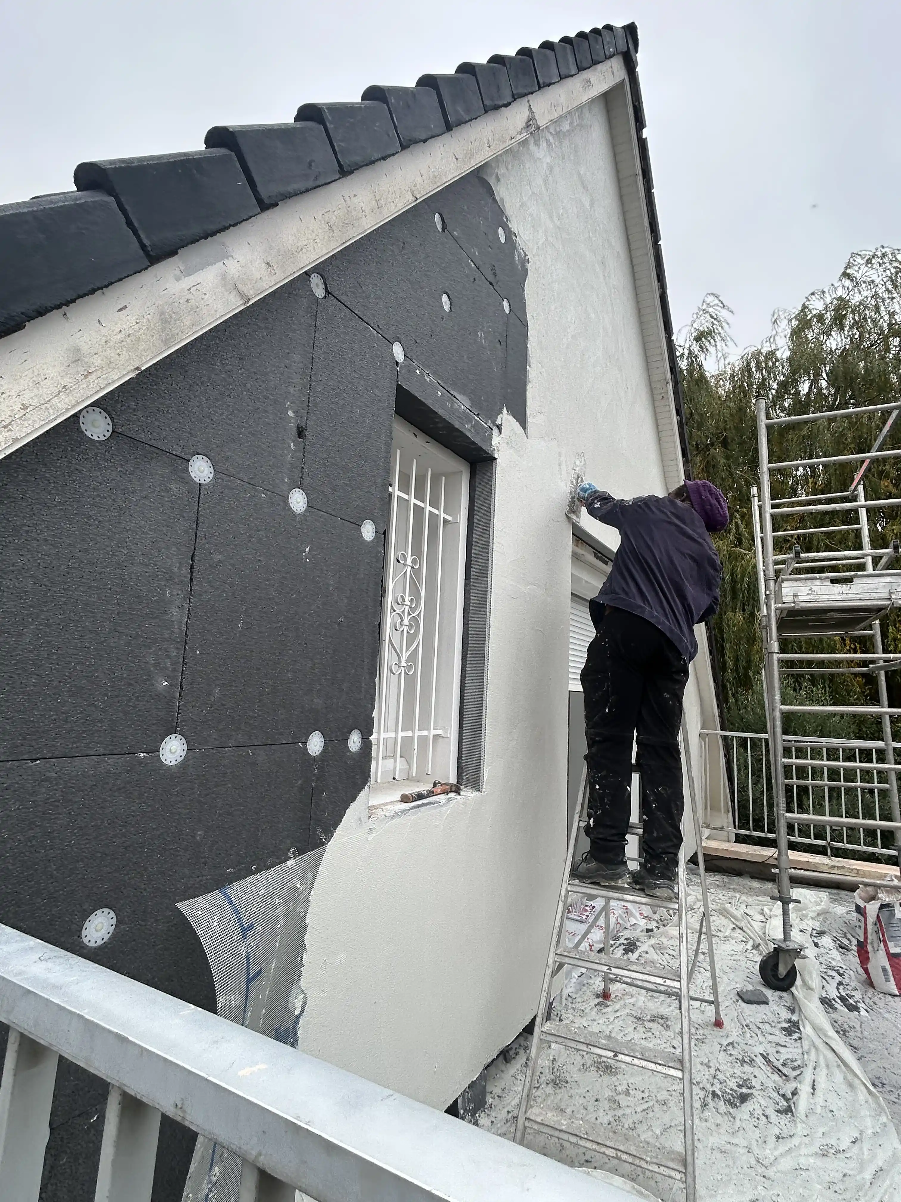 chantier isolation mur